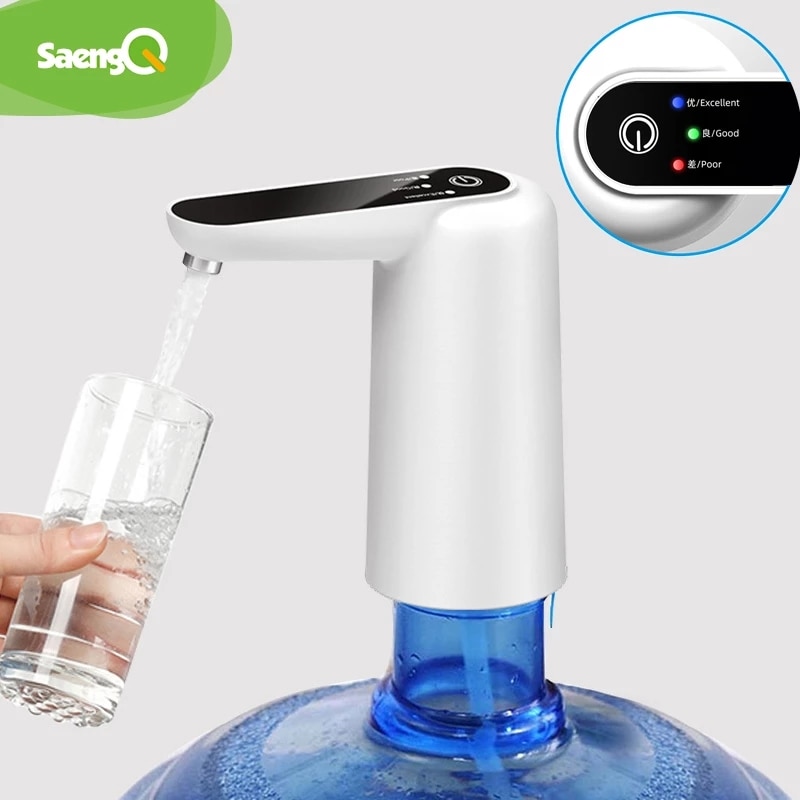 saengQ Water Dispenser automatic Mini Barreled Water Electric Pump USB ...