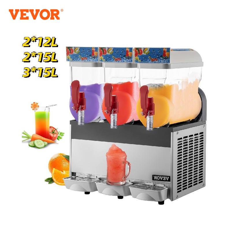VEVOR 2x12L Slushy Machine Frozen Drink Smoothie Maker Making