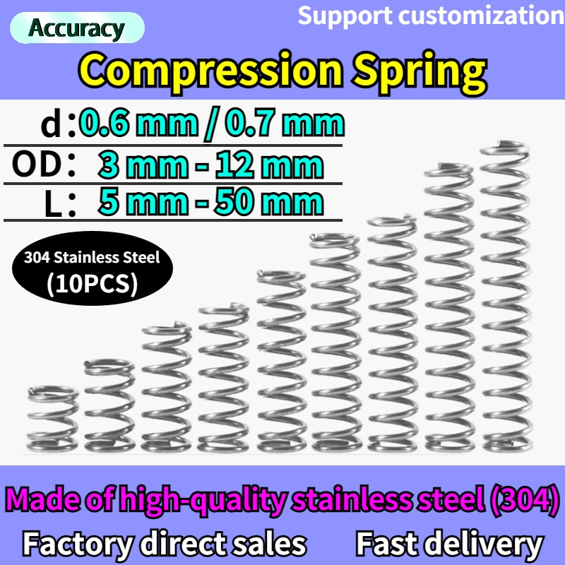 10Pcs Wire Diameter 0 6mm 0 7mm 304 Stainless Steel Micro Small 