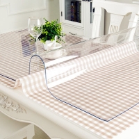 Waterproof PVC Tablecloth Table cloth Transparent Table Cover Mat Kitchen Pattern Oil cloth Glass Soft Cloth Tablecloth 1.0mm