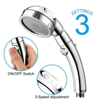 360 Degrees Rotating Adjustable Water Saving Shower Head 3Mode Shower Water Pressure With Water Control Button bathroom set