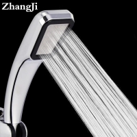 Zhangji Hot Bathroom Handheld Shower Head 300 Hole Water Saving Square abs Water Saving High Pressure Rainfall Shower Head