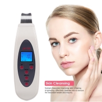 High Quality Ultrasonic Skin Scrubber Cleanser Face Cleaning Acne Removal Galvanic Facial Spa Ultrasound Peeling Clean Tone Lift