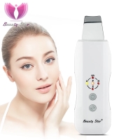 Beauty Star Ultrasonic Skin Scrubber Massager Machine Facial Skin Cleaning Anion Face Skin Care Ultrasound Peeling Skin Scrubber