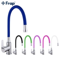 Frap Silica Gel Nose Any Direction Rotating Kitchen Faucet Cold and Hot Water Mixer Torneira Cozinha Single Handle Tap F4353