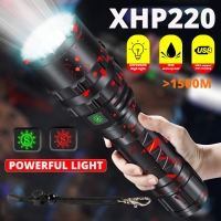 800000LM High Power XHP220 LED Flashlight Tactical Military Torch XHP120 USB Rechargeable Lanterna Waterproof Self Defence Lamp