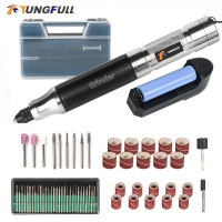 Tungfull Mini Cordless Drill Engraving Pen Electric Drill Grinder With Lithium Battery 3.7V Rechargeable Electric Hand Drill