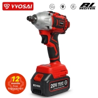VVOSAI 20V Cordless Brushless Electric Wrench Impact Wrench Socket Wrench 320N.m Li-ion Battery Hand Drill Installation