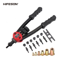 Hand Threaded Rivet Nuts Guns with  Nuts 605 606 Double Insert Manual Riveter Riveting Rivnut Tool for M3/M4/M5/M6/M8/M10 Nut