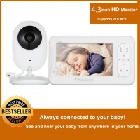 4.3 inch Wireless Video Baby Monitor 2 Way Talk High Color Resolution Baby Nanny Security Camera VOX Mode Temperature Monitoring