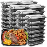 10 Piece Cutlery Set Takeaway Lunch Box Disposable Plastic Lunch Box Stackable BPA Free Dishwasher Safe Freezer Safe