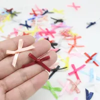 100 or 200 pieces/lot  4mm small ribbon bows for flowers, crafts, DIY party decoration, gift packaging accessories
