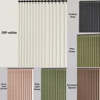 Laminated Imitation Linen Multi-color Large Ring Waterproof Strong Thick Cloth Opaque Shower Curtain, Suitable for Bathroom Use