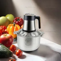 Electric Meat Grinder 5L Food Crusher Stainless Steel Multi Functional Vegetable Slicer Processor Chopper Kitchen Blender