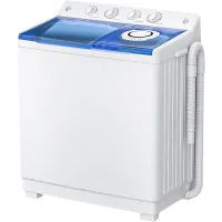 Portable Washing Machine, Twin Tub Laundry Compact Washer spinner Combo with 40lbs capacity,24Lbs Washer and 16Lbs Spinner dryer