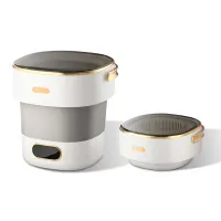 Portable Washing Machine With Spin Dryer, Fully Automatic 13L Folding Washing Machine With 3 Cleaning Modes For Cleaning