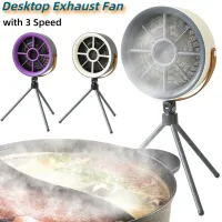 Portable Desktop Range Hoods Exhaust Fan Small Kitchen Hood Barbecue USB Supply Desktop Range Hoods with 3 Speed