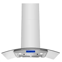 36 Inch Island Range Hood 900 CFM Stainless Steel Ceiling Mount, Touch Control with 4 LED Lights, Permanent Filters Convertible‌