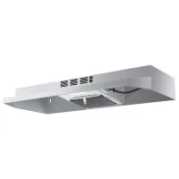 24 Inch Under Cabinet Kitchen Stainless Top Rear Exhaust Vent 2 Speed with LED Bulb Filter Range Hood
