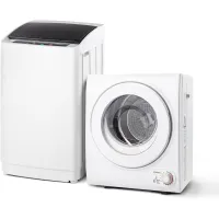 ROVSUN 17.8LBS Full-Automatic Washing Machine and Portable Clothes Dryer Set, Compact Laundry Washer and Dryer Combo