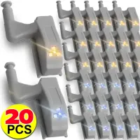 20/1PCS LED Inner Hinge Lamp Under Cabinet Light Universal Wardrobe Sensor Light for Cupboard Kitchen Bedroom Closet Night Lamp