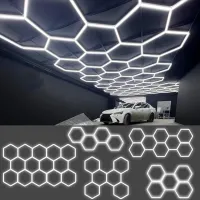 BAAR-Honeycomb Led DIY Garage Light Hexagon Led Lamp Tube For Show Auto Body Repair Gym 220V