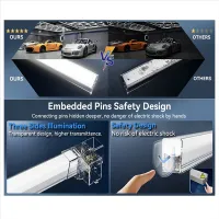 SHGO-Honeycomb Led DIY Garage Light Hexagon Led Lamp Tube Barbershop Lighting For Workshop 4S Car Show Auto Body Repair Gym