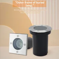 AT02-GU10 Underground Lamp Housing Floor Lamp Outdoor Ground Spot Landscape For GU10 Bulb Casing