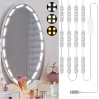 Makeup Mirror LED Light Bulbs Vanity Lights USB Bathroom Dressing Table Lighting Adjustable brightness and colour temperature