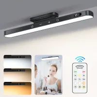 WILLED 5W Dimmable Mirror Lights 3 Colors Adjustable Makeup Light with 120 LED 2500mAh Rechargeable Under Cabinet Led Lights