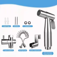 Handheld Toilet Bidet Sprayer Set Kit Stainless Steel Hand Bidet faucet for Bathroom Hand Sprayer Shower Head Self Cleaning