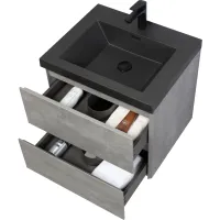 30 Inch Vanity with Sink, Single Sink Bathroom Vanity, Compact Vanity，Narrow Depth Vanities，Modern Wall-Mounted Bathroom Storage