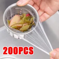 200/100/50pcs Disposable Sink Filter Mesh Bags Kitchen Sink Strainer Drain Hole Anti-blocking Garbage Bag Cleaning Strainers Net