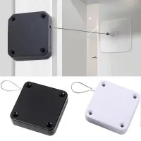 JJYY Punch Free door closer telescopic door device wooden door closed sliding door wire pull rope automatic door closing artifac