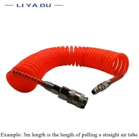 Compressor Air Tools 3M 6M 9M 12M High Pressure PU Tubing Gas Spring Pneumatic Spiral Tubing EU Quick Coupling Pipe EU/JP Type