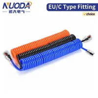 3/6/9/12/15M PU Air Compressor Hose Tube Flexible Air Tool With Connector Pneumatic Polyurethane Spring Spiral Pipe With joint