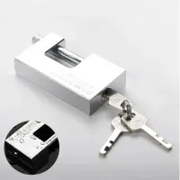 Padlock with Key, High Security 3 Keys Heavy Duty D-Shaped lock - Protect Garage Door, Containers, Gate and Warehouse
