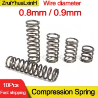 10Pcs/Lot 0.8mm 0.9mm Micro Small Compression Spring OD 5/6/7/8/9/10/11/12/13/14/15/16mm Length 5mm to 50mm