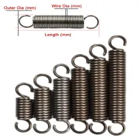 1Pcs Wire Dia 1.4mm Extension Tension Expansion Spring Outer Dia 8-14mm Length 30mm - 240mm Springs Steel Hook Spring DIY