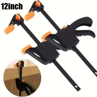 12 Inch Bar Clamps for Woodworking, Quick Grip Clamps Trigger Clamp One Handed Ratchet Clamp, Mini Small Bar Clamp for Craft
