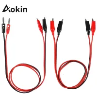 Aokin 1M Alligator Cilp to Banana Plug Test Cable Lead Connector Dual Tester Probe Crocodile Clip for Multimeter Measure Tool