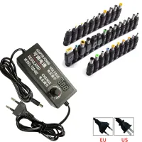 DC Adjustable Power Supply 220V to 3V-24V 3A with Screen Universal Adapter With 8 Plug 34 Plug Adapter LED Lighting Transformer