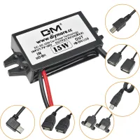 DC-DC 12V to 5V 3A 15W Car Power Converter Micro Mini USB Step Down Voltage Power Supply Output Adapter with Reverse Protection