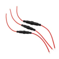 1/10Pcs Durable 250V Glass Fuse Holder Screw Type 5X20mm 5*20mm 6*30mm Fuse Casing with 20AWG Wire Cable Fuses Boxes Fuse Tube