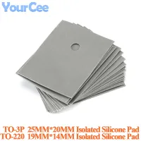 100pcs/5pcs TO-3P TO-220 TO220 Isolated Silicone Pad Sheet Strip Heatsink Shim 25mm*20mm 25mmx20mm 19MM*14MM