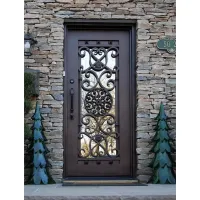 Iron door customization services, custom sizes, custom styles, custom glass, handmade, household