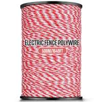 200/500M Roll Electric Fence Rope Polywire with Steel Poly Rope for Horse Animal Fencing Ultra Low Resistance Wire and Accessory