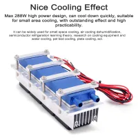 288W/144W Thermoelectric Peltier Refrigeration Cooler 12VDC 30A Semiconductor Cooling System DIY Kit for Air Conditioning Fan
