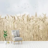 Custom Wall Cloth 3D Wallpaper Small Fresh Pastoral Scenery Flowers Plants Living Room Sofa TV Bedroom Background Decor 3D Mural