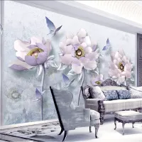 Custom Any Size Murals Wallpaper 3D Stereo Relief Flowers Retro European Style Jewelry Wall Cloth Living Room TV Background Wall